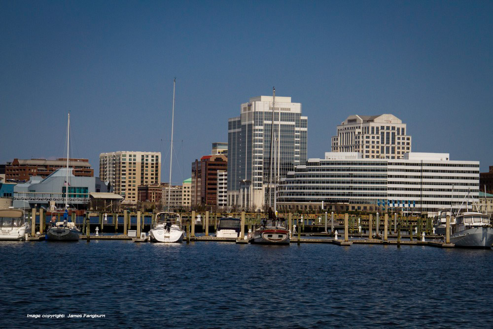City panorama in daytime showing the pride of mankind.