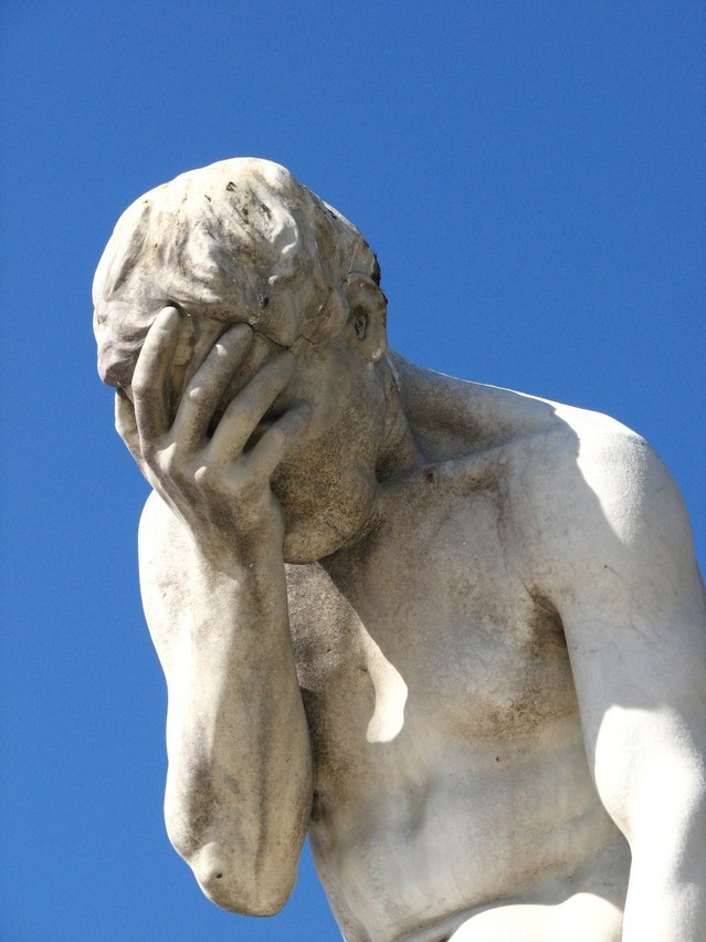 statue of despair and of one who is afflicted.