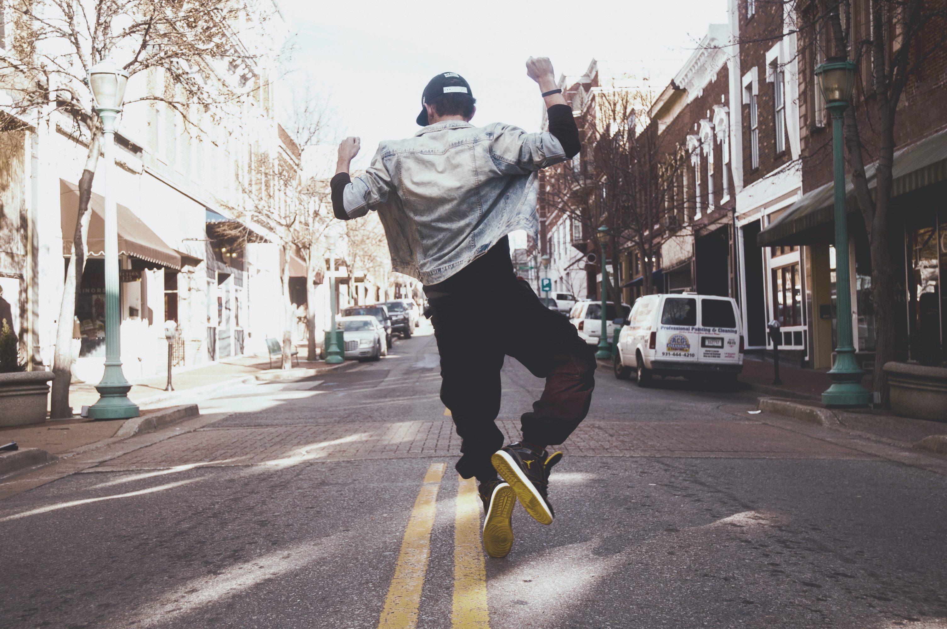 young man dancing