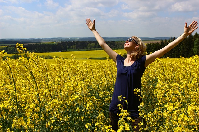 woman worshiping