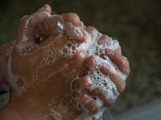 soapy hands