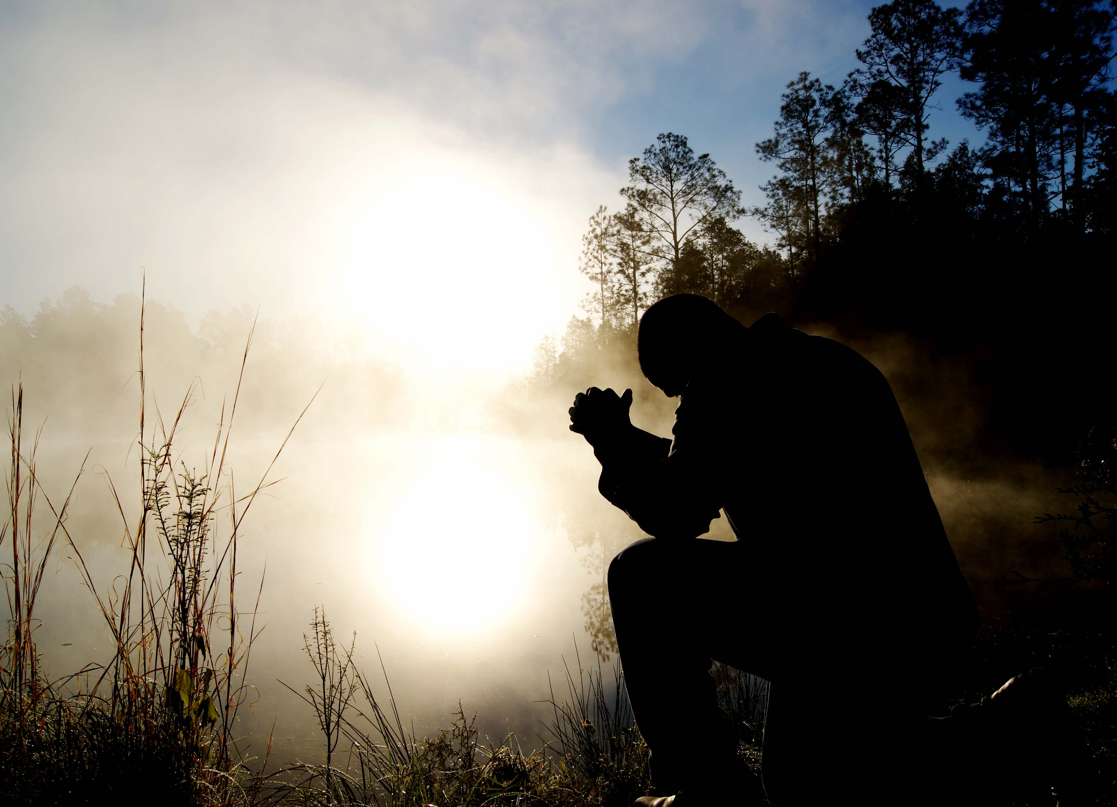 kneeling in prayer
