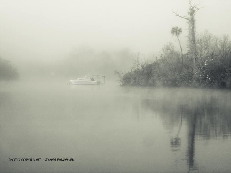 boat in fog