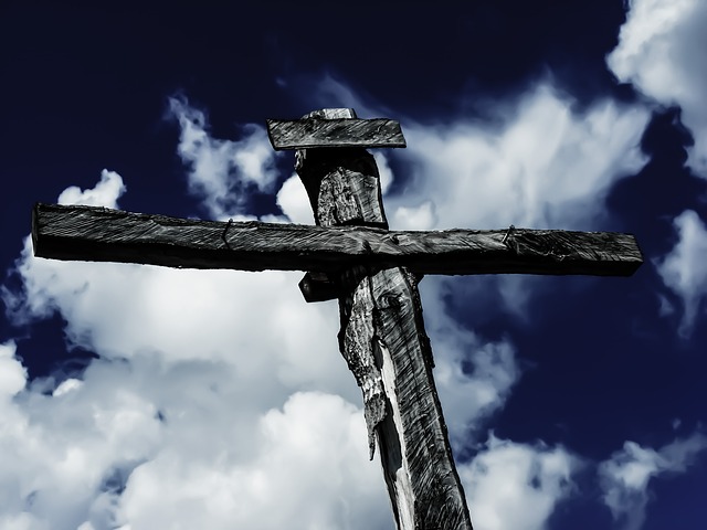 cross against blue sky