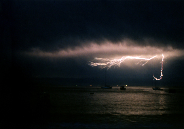 lightning at night