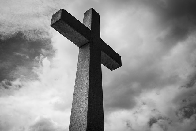 black and white cross
