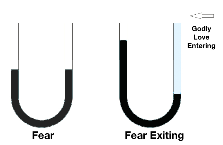 U shaped tube showing fear and fear exiting