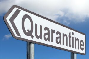 quarantine highway sign