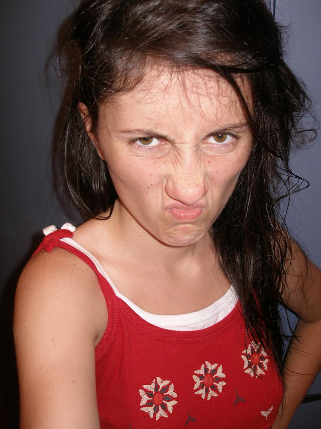 a self portrait of an angry woman