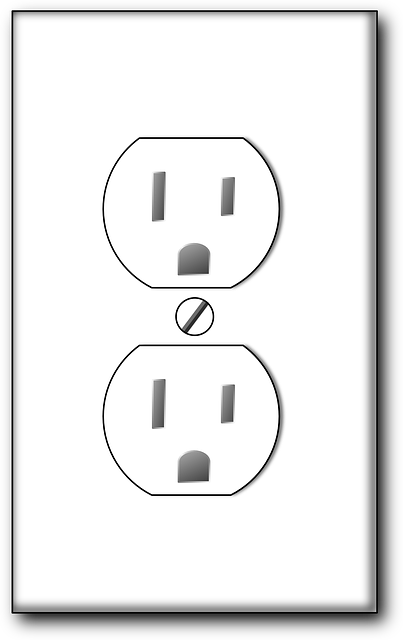drawn image of (US) electrical outlet