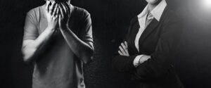 mid cropped shot of man and woman with upset relationship