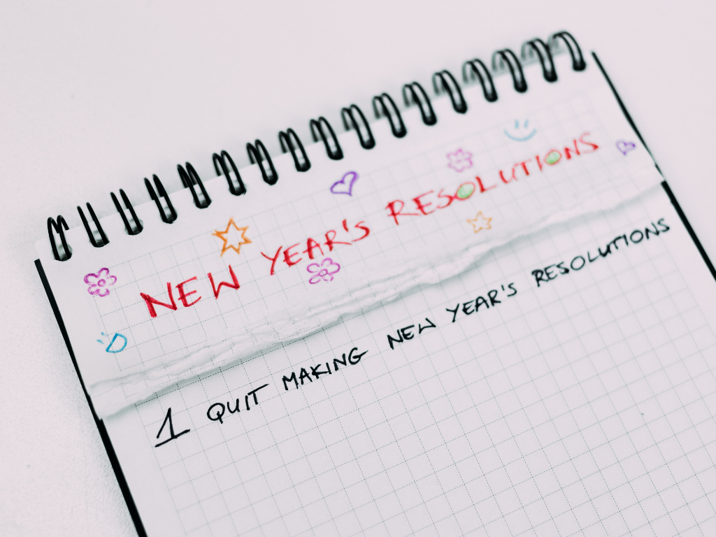 New year's resolutions on spiral bound graph paper