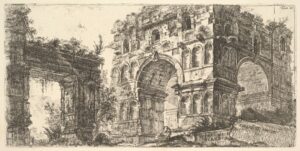 Lithograph of the temple of Janus by Giovanni Battista Piranesi