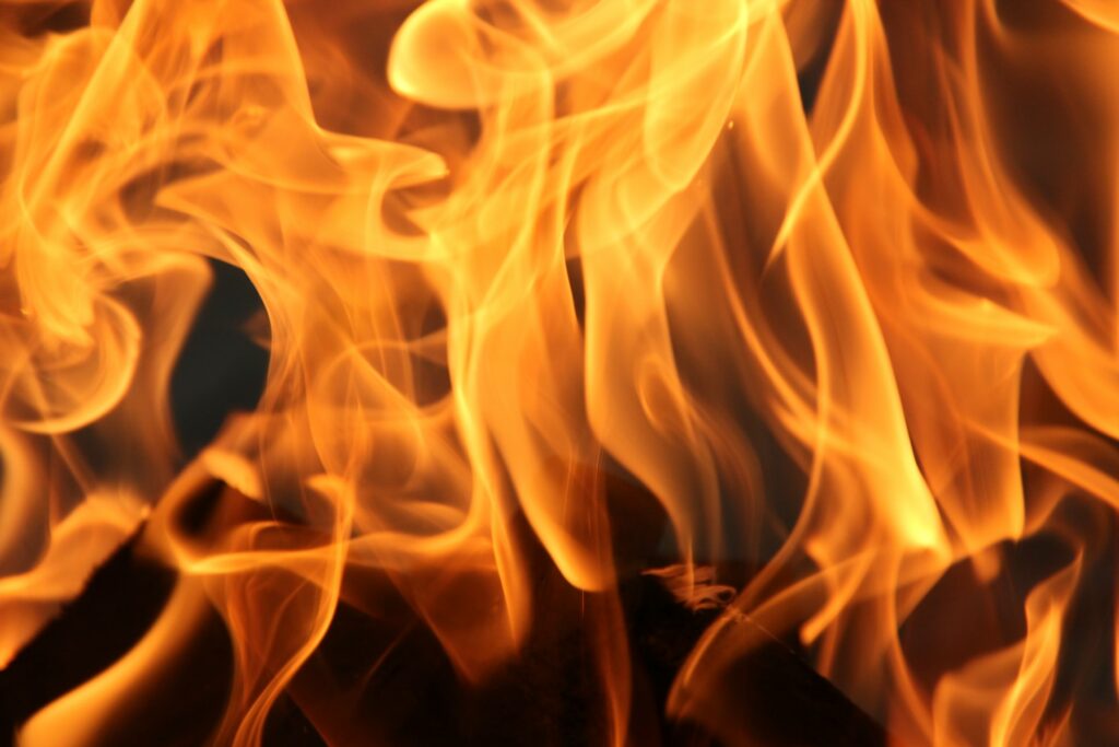 A photo of orange flames depicting our destiny in the fires of hell if we reject Christ
