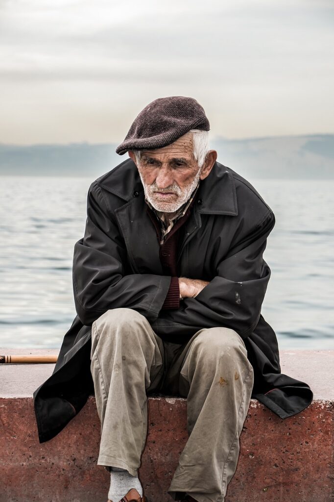 a old man with a poor appearance, though he may have had the means to prevent it symbolic of when we limit God of all that He can do for us