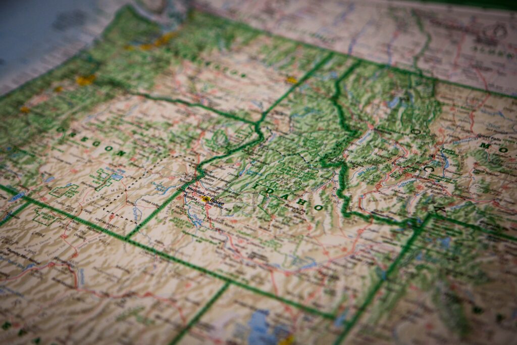 Road map of the NW US